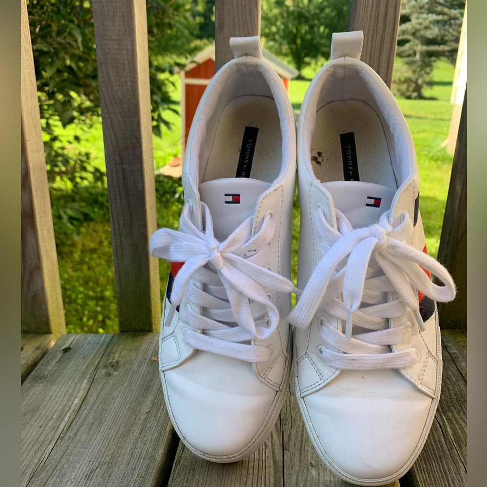 Tommy Hilfiger White/Red/Navy Striped Sneaker